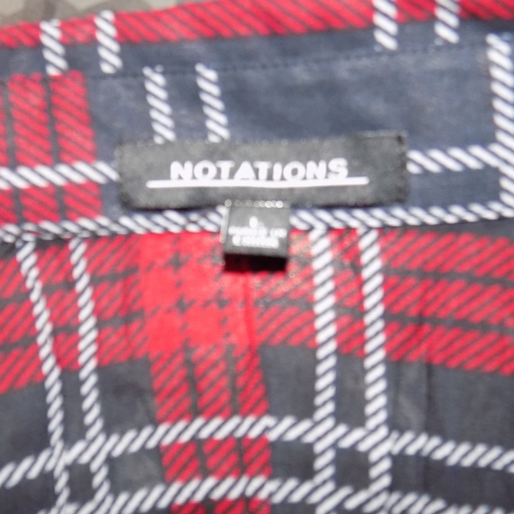 Notions Large Woman's Sheer Plaid Blouse - Picture 3 of 4